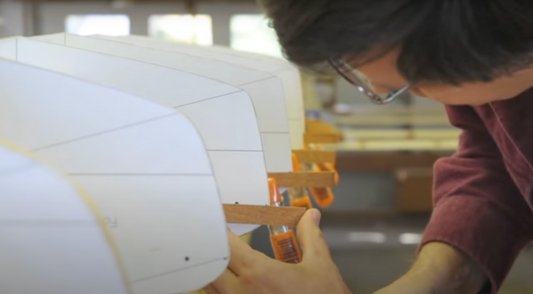 Installing sheer strips on a kayak