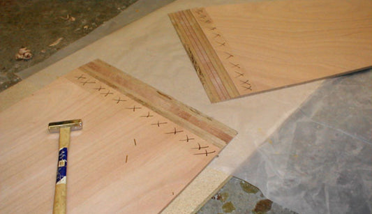 joints prepared for masking