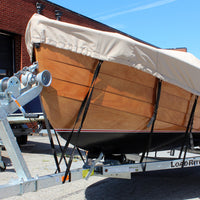 custom boat cover over the Rhode Runner powerboat