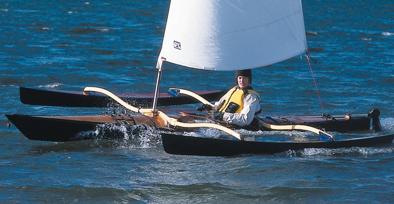 Hands-free kayaking is possible if one has a CLC SailRig.