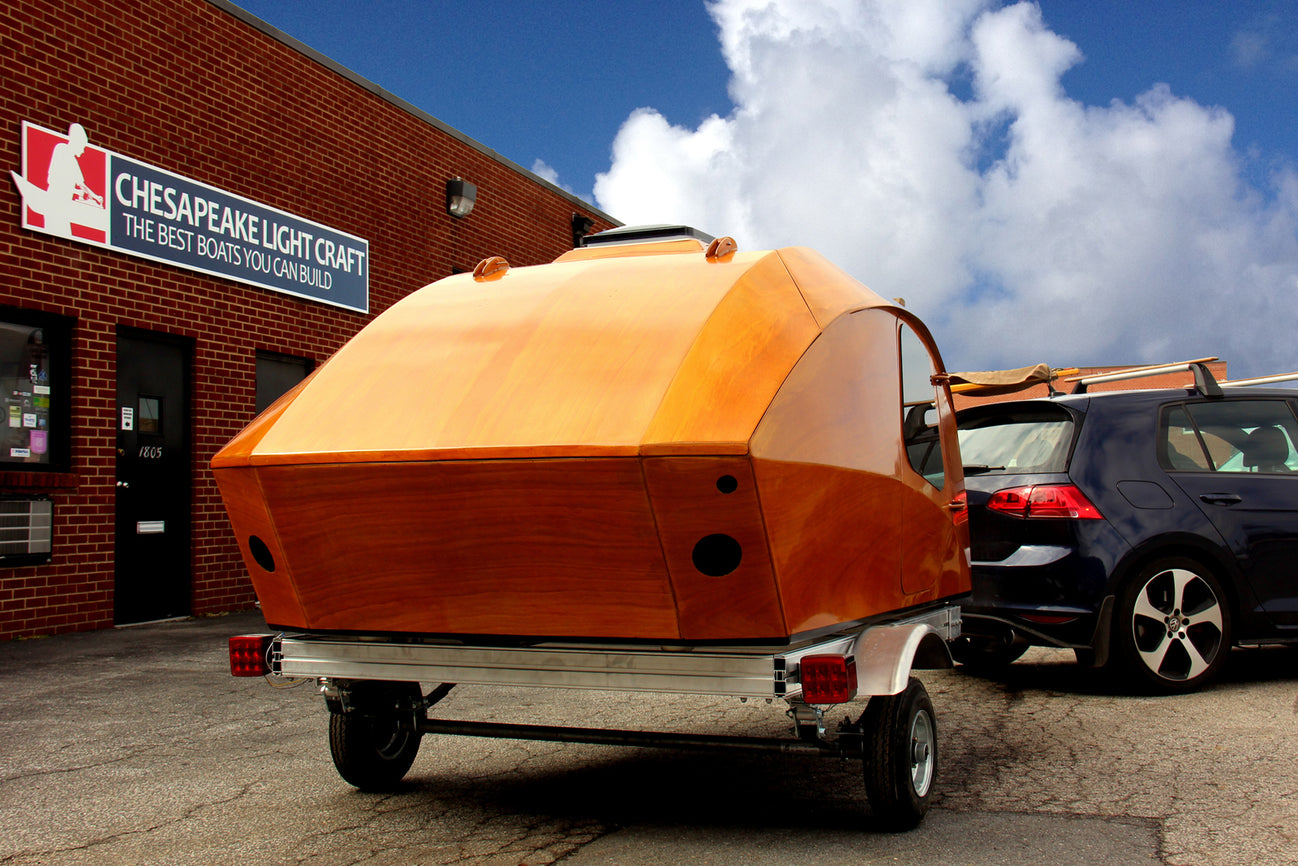 The CLC Teardrop Camper has a low profile.