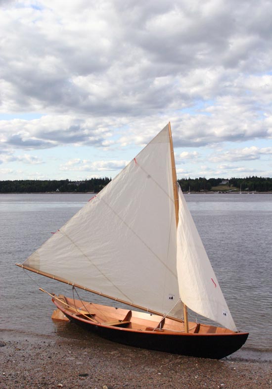 A Northeaster Dory beached on Babson Island in Maine's Eggemoggin Reach.