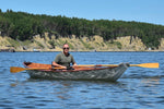 Graham T. rowing his glistening Northeaster Dory Thumbnail