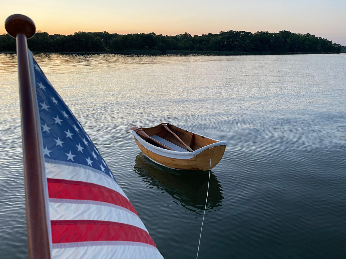 Eastport Ultralight Dinghy serving as a tender.