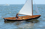 Northeaster Dory under sail with sloop rig Thumbnail
