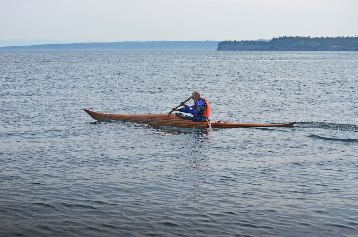 Night Heron High-Deck being paddled during the Wooden Boat Festival in 2012.