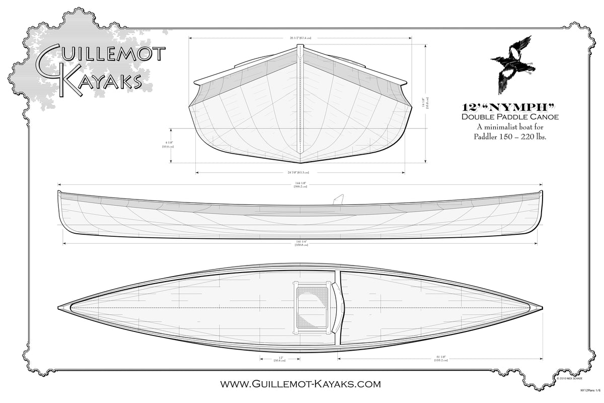Show Full Screen Nymph 12 Canoe Plans Drawing