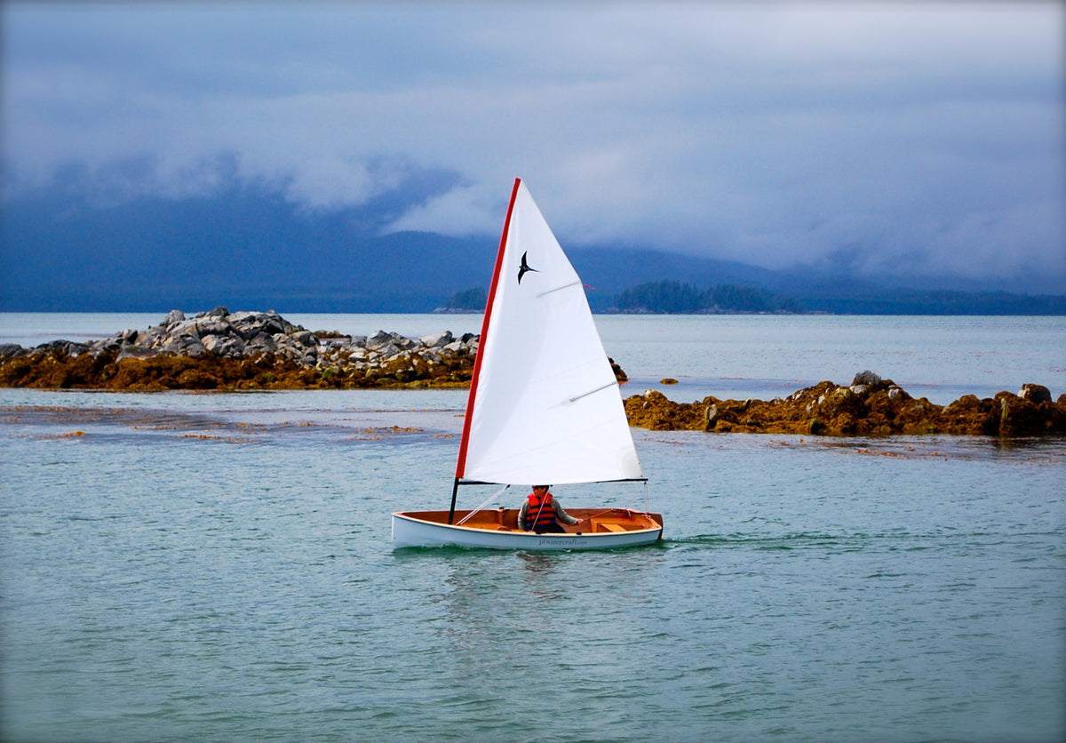 PT Eleven Nesting Dinghy sailing in Puget Sound in Washington State.