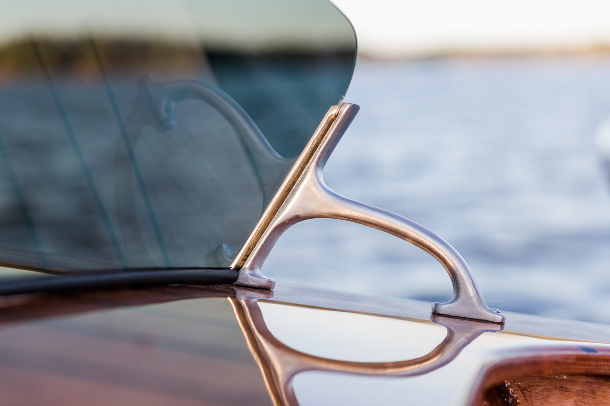 The Rhode Runner sports elegant windshield hardware