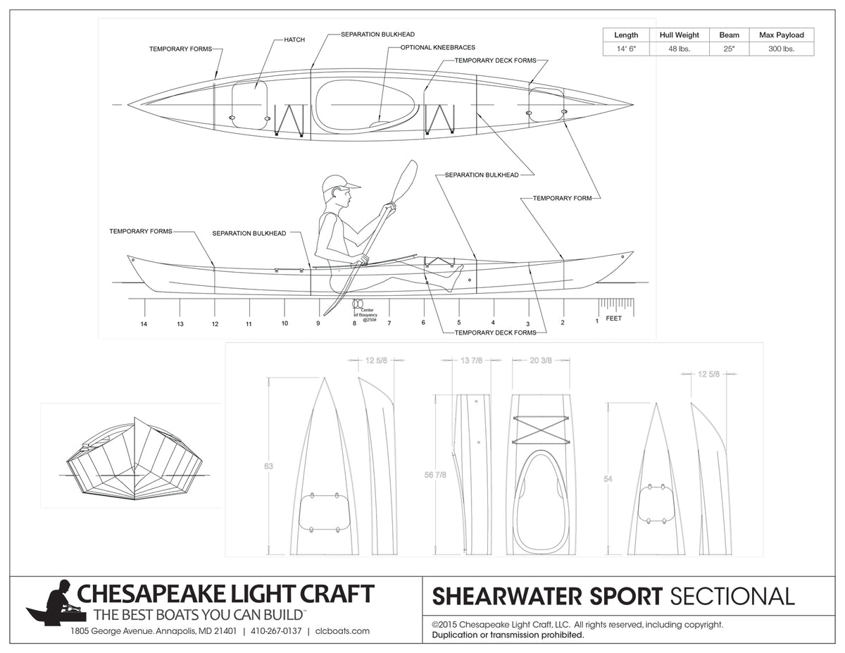 Show Full Screen Sectional Shearwater Sport Study Plans, page 1.