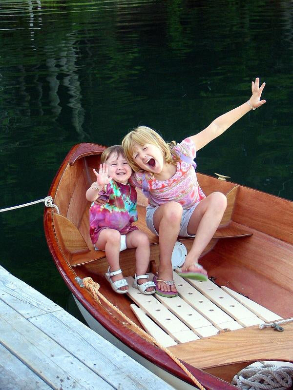 These two girls love their Skerry sailboat. Steve R. built it just for them.
