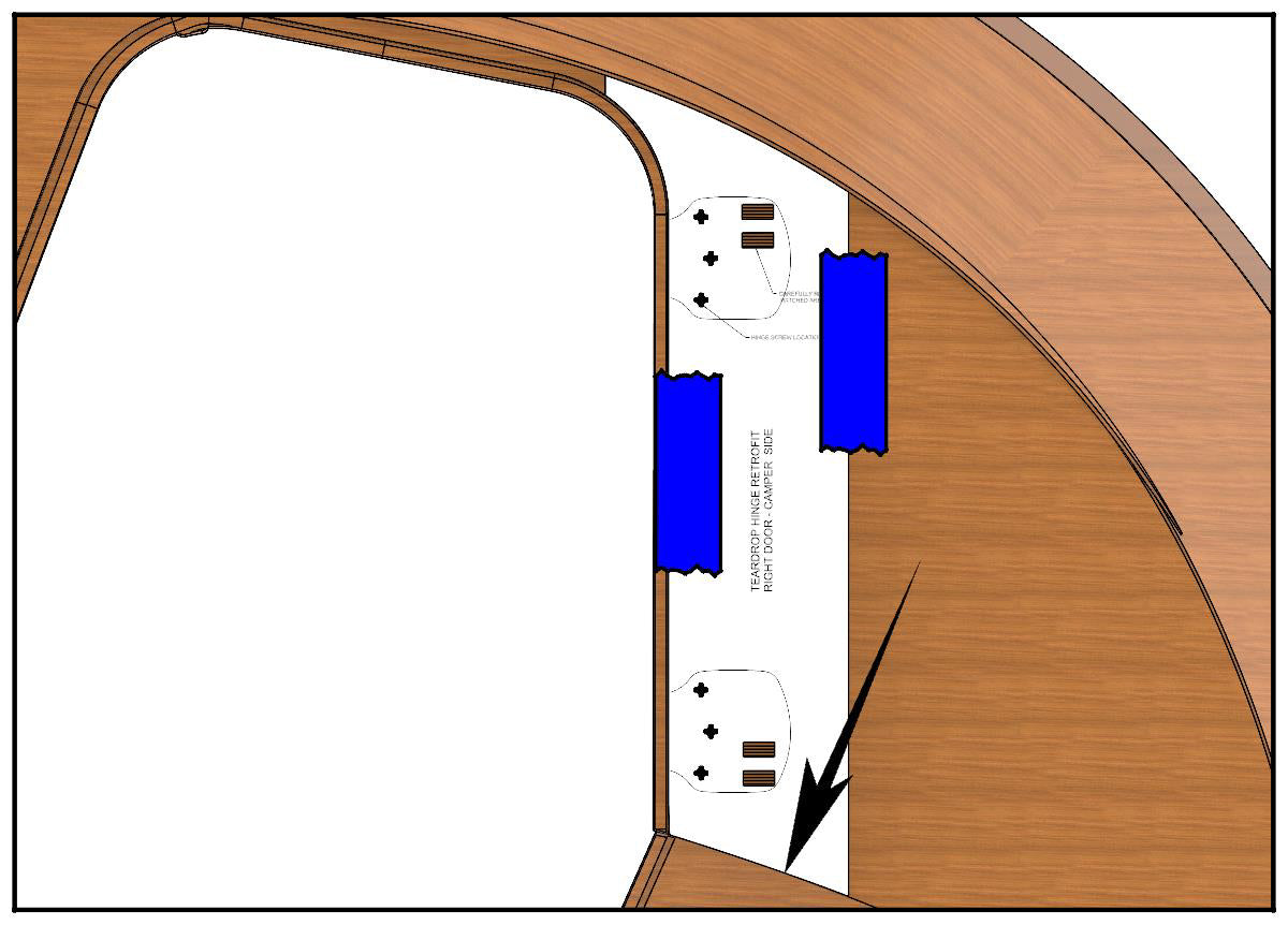 Teardrop Camper Hinge Retrofit Kit