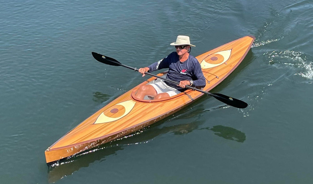 The Eyes Have It! Brad and Colin B. Built KeyeYAK, a Wood Duck 12 Hybrid kayak.