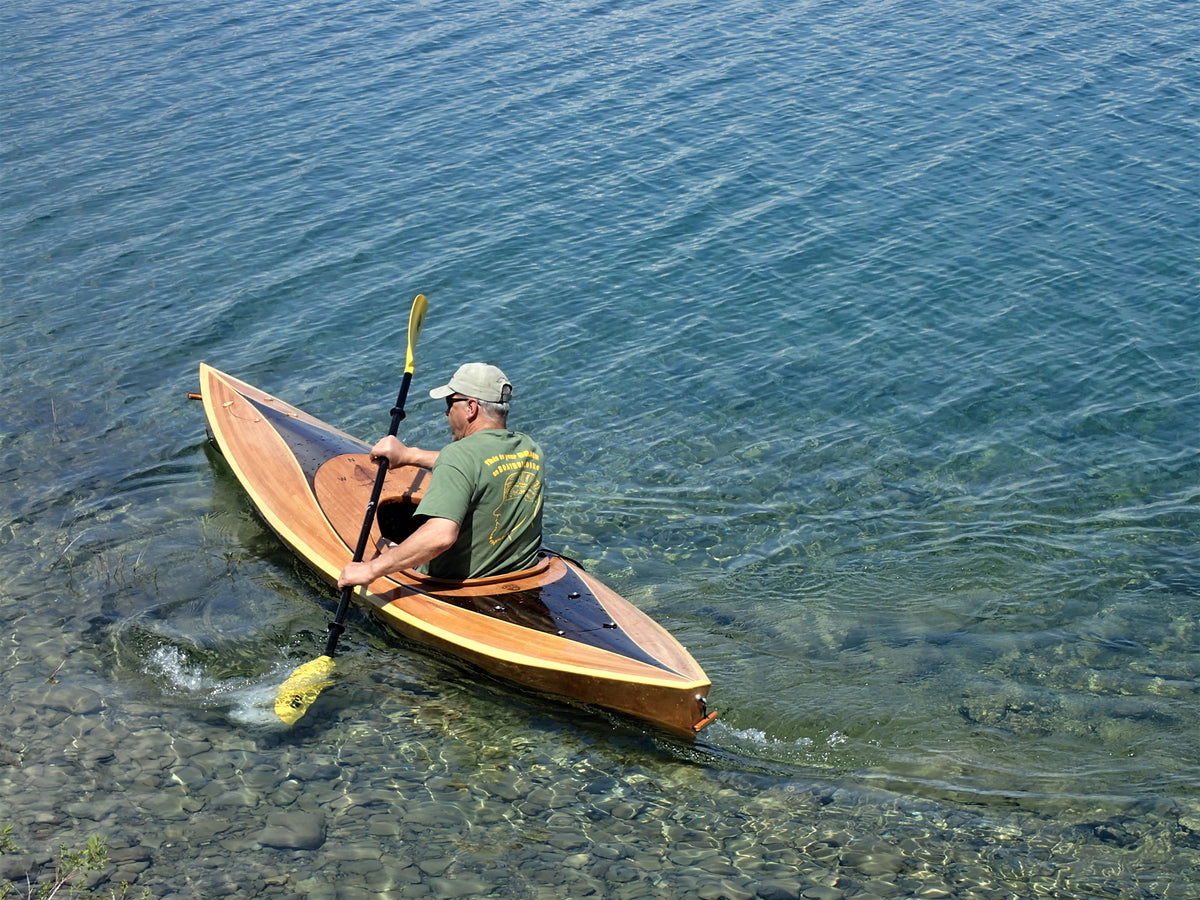 Len K. certainly had his brain on boatbuilding when he built this lovely Wood Duck 14 Hybrid kayak.