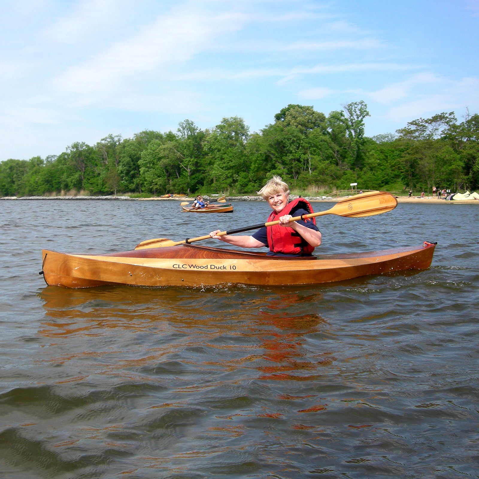 A lovely day for a paddle in a Wood Duck 10 kayak.