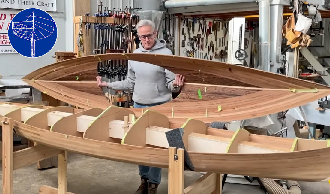 Pulling a Strip-Built Boat from the Mold
