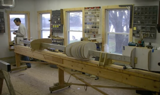 Strip Planking 05: Setting Up Forms for Strip-Built Kayaks [video]