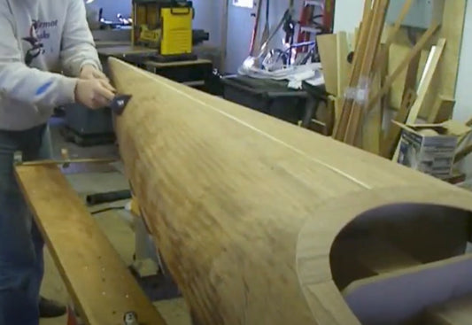 Strip Planking 24: Fairing and Glassing the Deck [video]