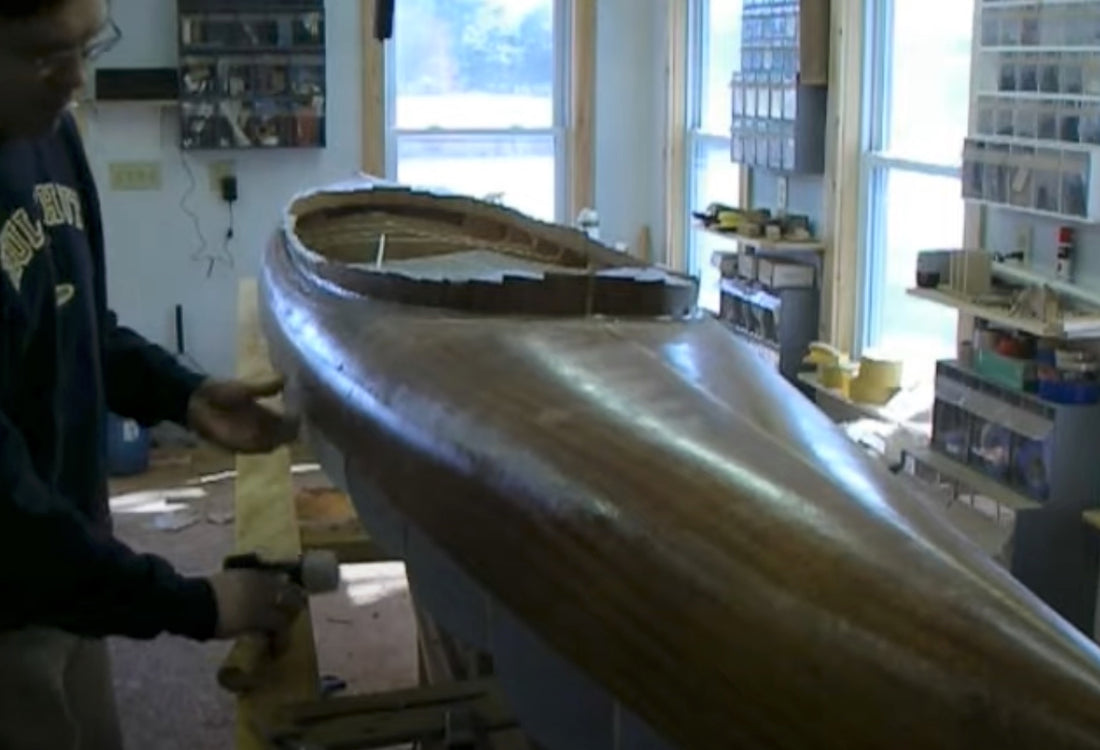 Strip Planking 28: Smoothing the Deck Interior [video]