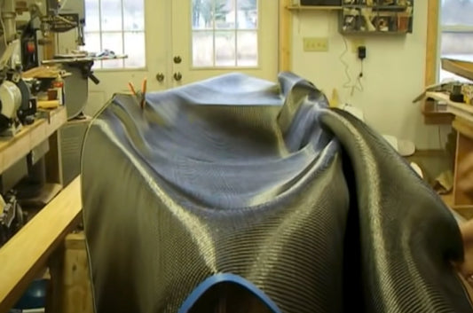 Strip Planking 29: Laying Carbon Fiber Cloth on the Deck Interior [video]