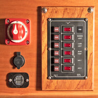 Teardrop Camper electrical components installed