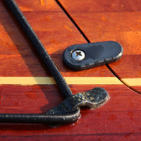 Kayak deck rigging and hatch hold-downs