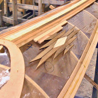 Strip Planked Kayak deck construction.