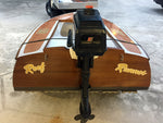 Transom view of Tom Ewer's Cocktail Class Racer named REEF RUNNER  Thumbnail