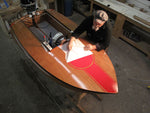 Applying graphics to the bowdeck of CLC's Cocktail Class Racer DARK AND STORMY. Thumbnail