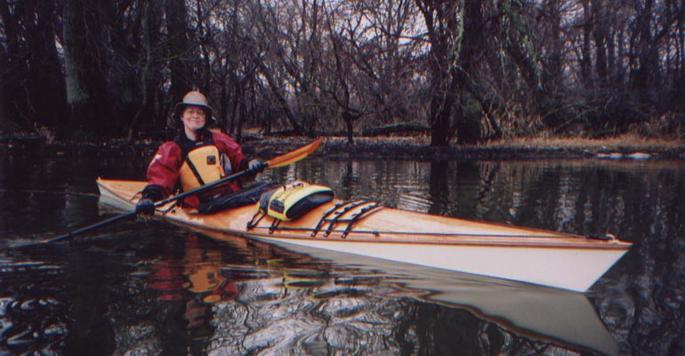 Marie B and her Chesapeake 16LT wooden kayak