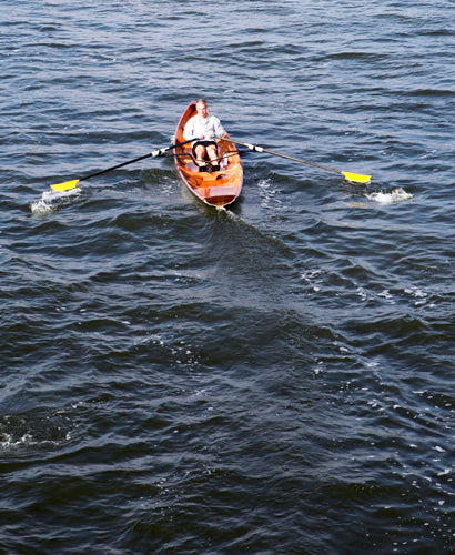 A single rower in an Annapolis Wherry Tandem