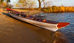 An Annapolis Tandem Wherry pulled up on a beach Thumbnail
