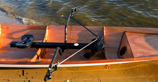 Detail of a rowing unit in an Annapolis Tandem Wherry