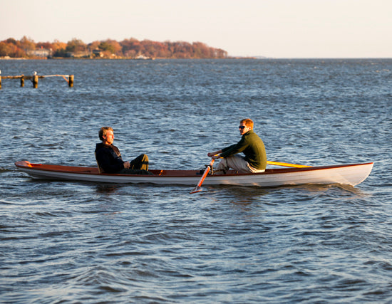 Rowing an Annapolis Tandem Wherry with a passenger aboard