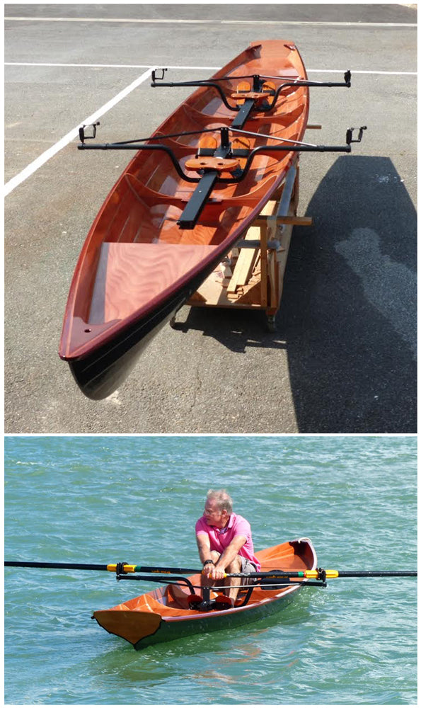 Two views of a French Annapolis Wherry Tandem built by Emmanuel M. of Arwen Marine