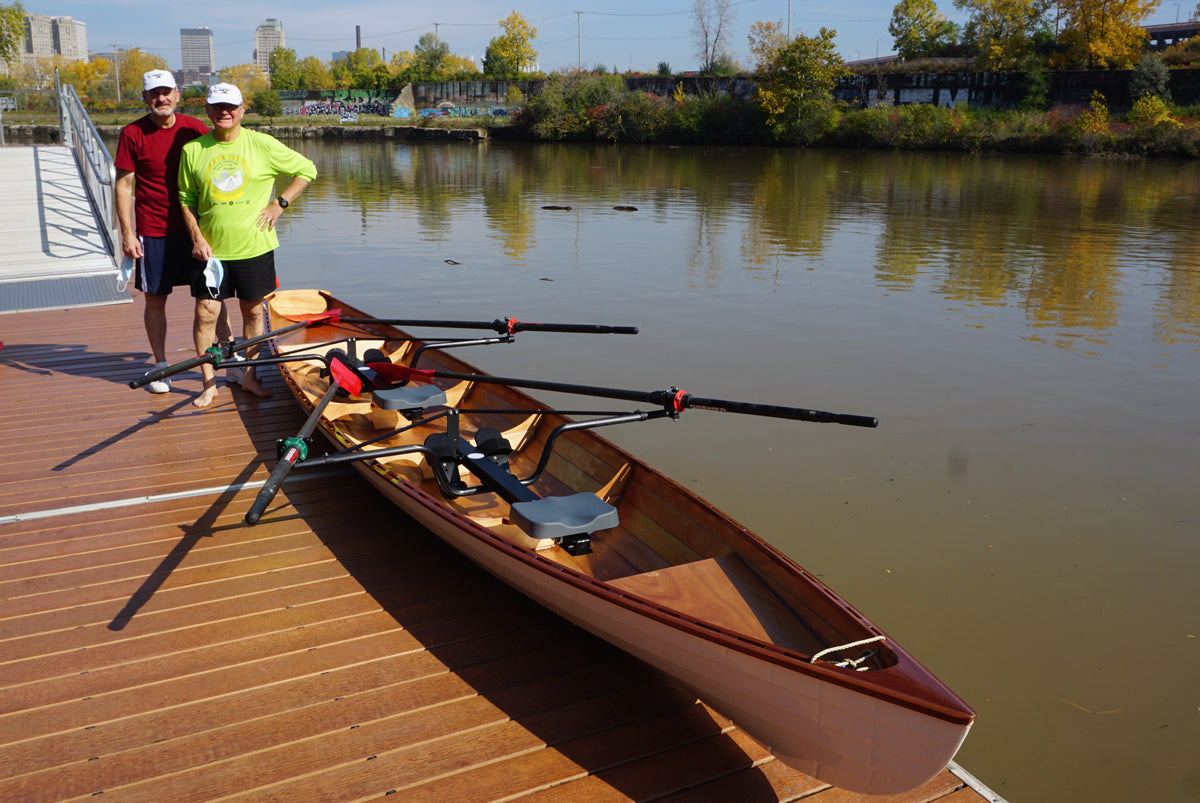 Launch Day for his Annapolis Wherry Tandem Edna, built by Thomas W.