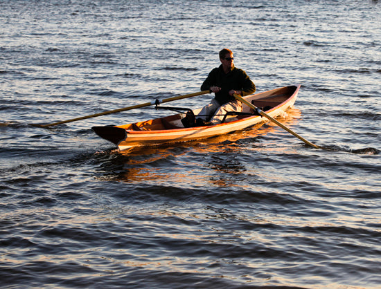 A single rower in an Annapolis Wherry Tandem
