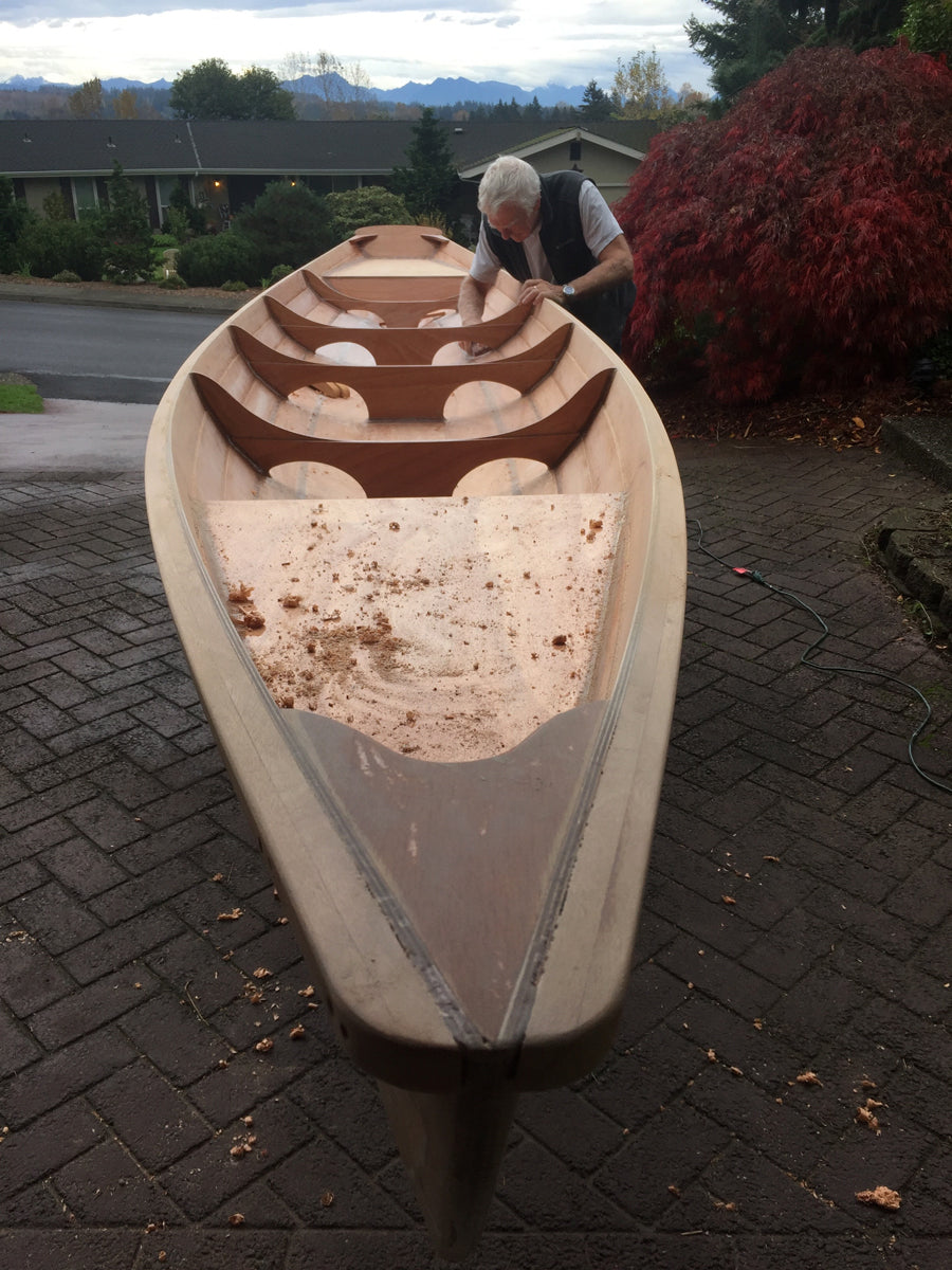 An Annapolis Wherry Tandem under construction by Eric V.