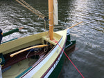 View of the stern of an Autumn Leaves canoe yawl. Thumbnail