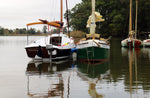 Autumn Leaves canoe yawl TERRAPIN at anchor, rafted with PocketShip #1 Thumbnail