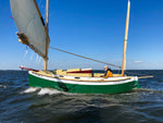 Autumn Leaves canoe yawl under sail with reefed lug rig Thumbnail