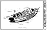 Study plans of Autumn Leaves Canoe yawl, lug-rigged version. Thumbnail