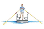 Canoe yawls, such as the Autumn Leaves, are intended to be powered by sails or oars. Thumbnail