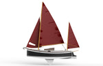 Sail plan rendering of the Autumn Leaves Canoe yawl, standard rig.  Thumbnail