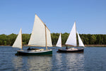 Two Autumn Leaves canoe yawls sailing; one with lug rig and the other with standard rig Thumbnail