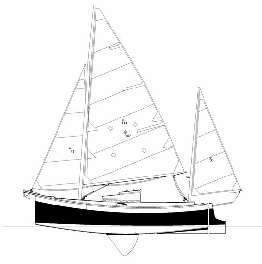 Autumn Leaves Canoe Standard Yawl CNC-cut Plywood Parts only Kit