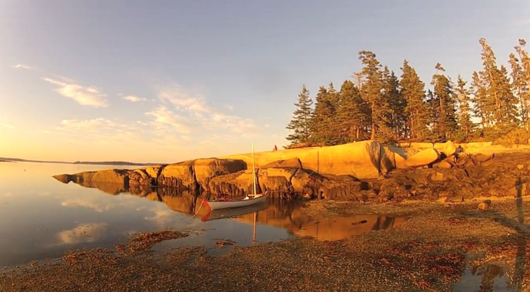 Northeaster Dory at a Maine Island
