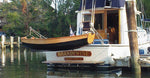 This Eastport Pram looks pretty sharp hanging from davits of the motor cruiser BRANDYWINE. Thumbnail