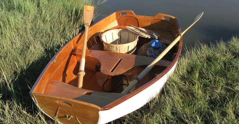 Eastport Prams are not just for rowing. They are a pretty good way to harvest dinner too.