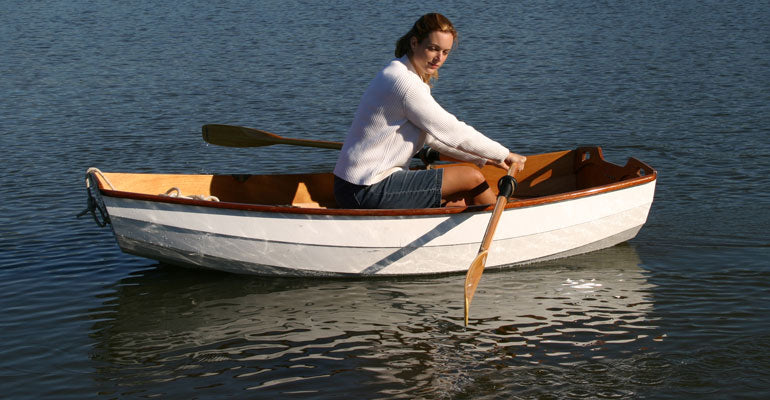 There is nothing so peaceful as a quiet row in your Eastport Pram on a lovely day.